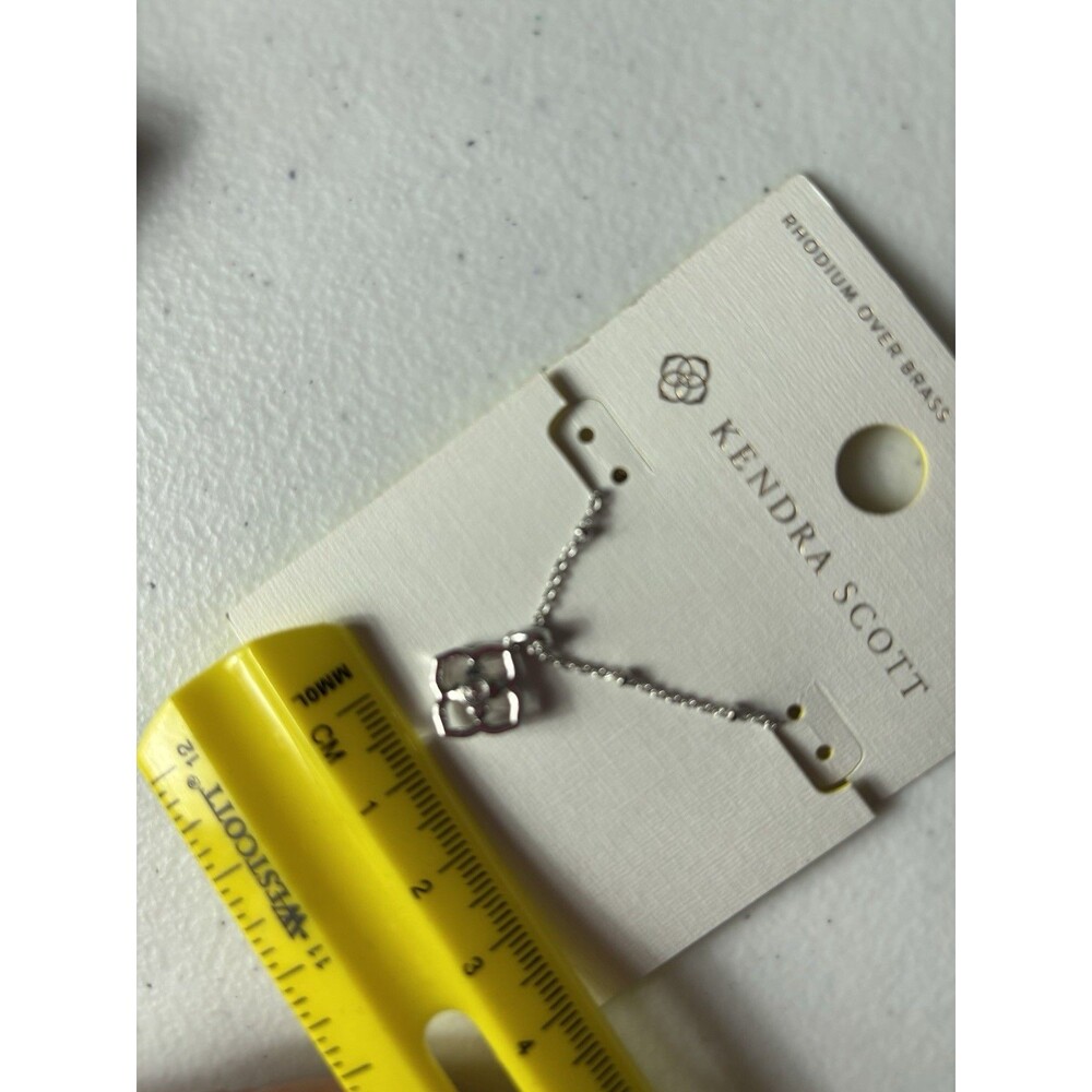 Kendra Scott Iris Rhodium Over Brass necklace Silver White - Picture 8 of 9